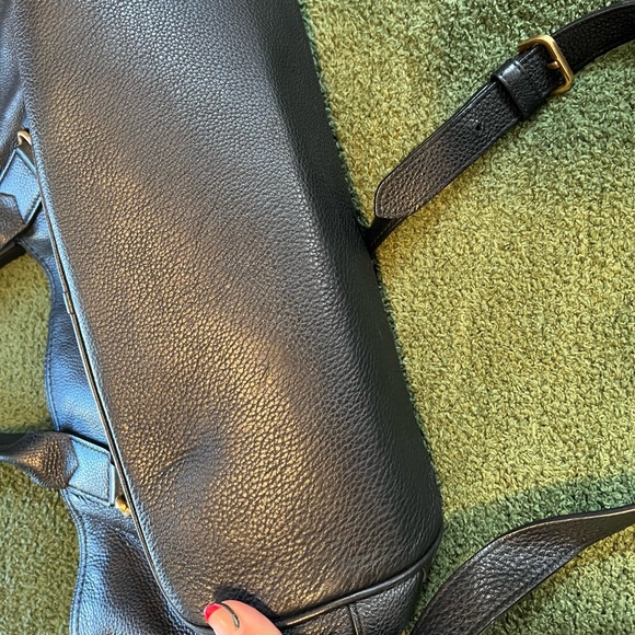 Marc Jacobs  “Anchor Bag” Black Leather Tote Crossbody Bag - Picture 8 of 10